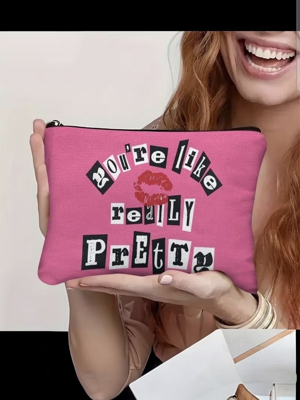 You're Like Really Pretty Pink Zip Pouch